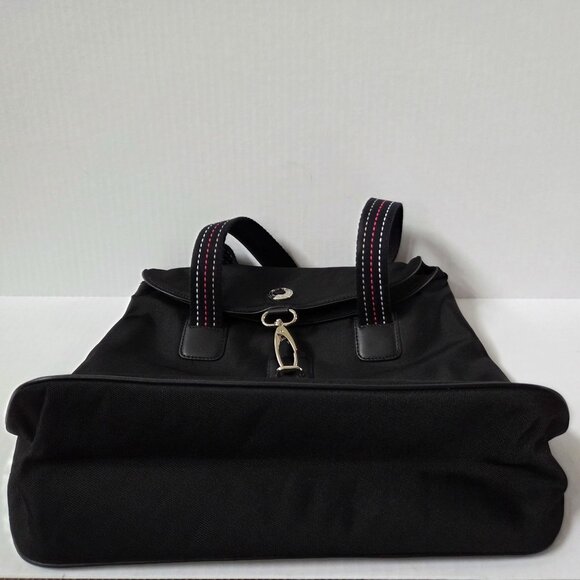 Cole Haan Purse Black Nylon Satchel Tote Travel Packable Handbag - Picture 7 of 11